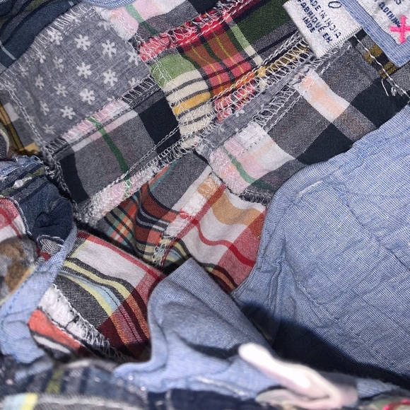 American Eagle Multicolor Plaid Jean Shorts size 0 - Picture 6 of 8